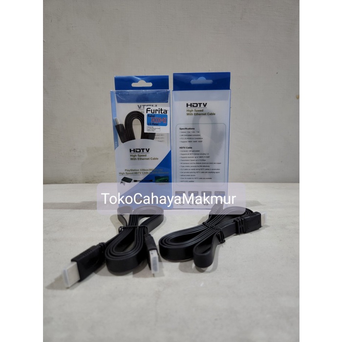 Kabel HDMI 1.5M FLAT v1.4 / Cable HDMI 1,5M / HDMI 1.5 Meter High Speed