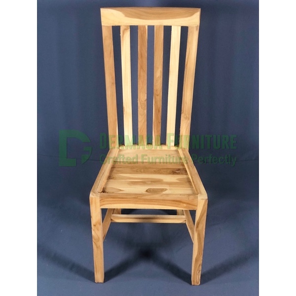 KURSI MAKAN SALUR KAYU JATI TINGGI MINIMALIS MEWAH DERMAGA FURNITURE JEPARA