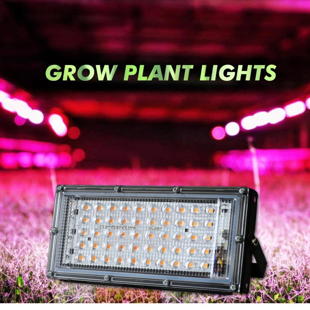 [Elegan] Lampu Tumbuh Bunga Efektif 220V Spektrum Penuh Bunga Bibit Tanaman Sorot LED Plant Light