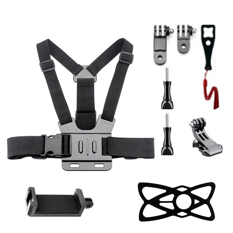 【COD】5PCS Body Chest Strap / Camera Harness for Go Pro/ Tali Dada Handphone Kamera Vlog/Kamera Body Belt Holder/Universal Untuk Semua Jenis Smartphone Dan Action Camera