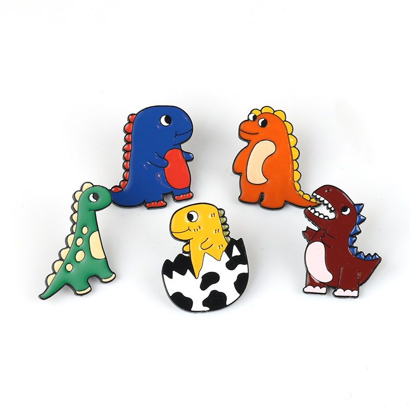 Bros Pin Enamel Desain Kartun Dinosaurus Untuk Anak