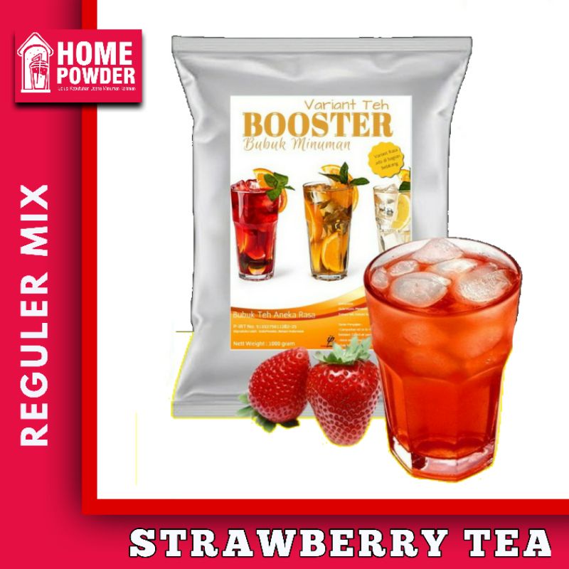 

Bubuk Minuman Strawberry Tea Booster 1Kg Minuman Teh Kekinian Teh Strawberry