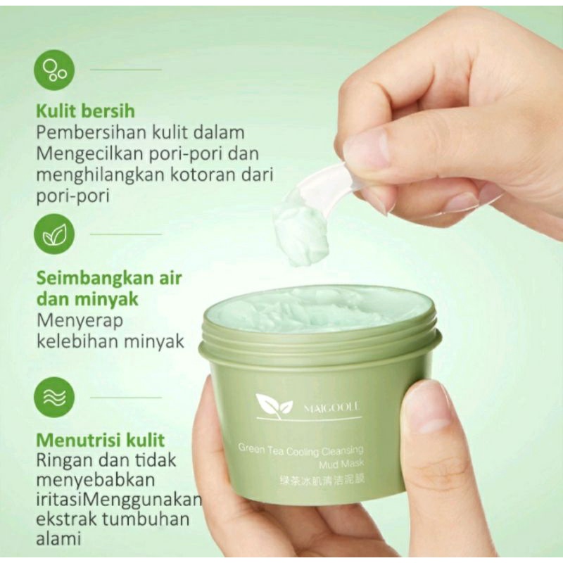 [BPOM] Masker Wajah Green Tea Cleansing Clay Mask 100gr
