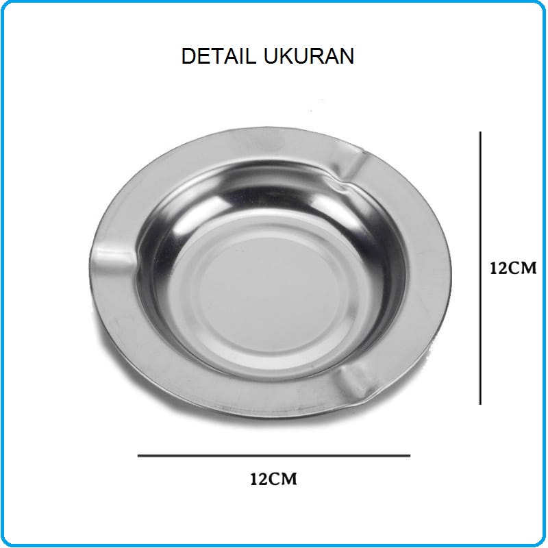 ASBAK ROKOK STAINLESS / ASBAK SENG BULAT