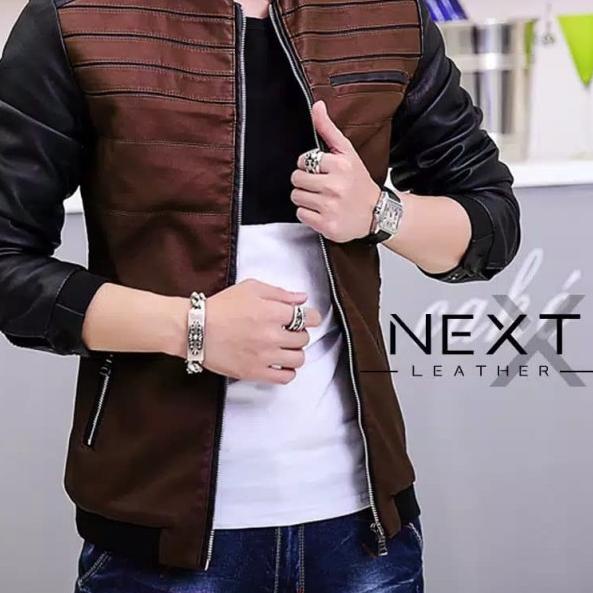 Jaket Kulit Pria Original Import Keren Casual Jaket Cowok Terbaru