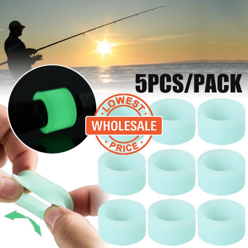 1 Pc Ring Silikon Luminous Anti Slip Untuk Aksesoris Joran Pancing