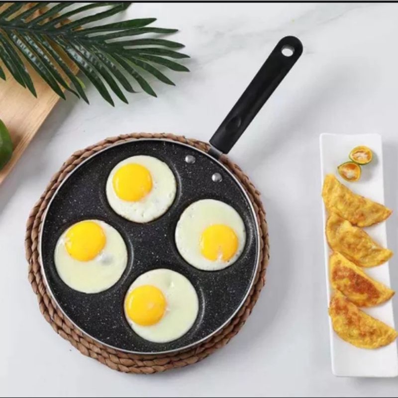 frypan wajan omelete 4 lubang teflon / cetakan telur anti lengket