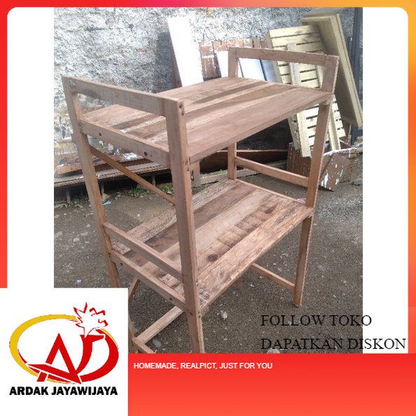 RAK OVEN MEJA MICROWAVE 2 SUSUN SERBAGUNA KAYU MINIMALIS MURAH