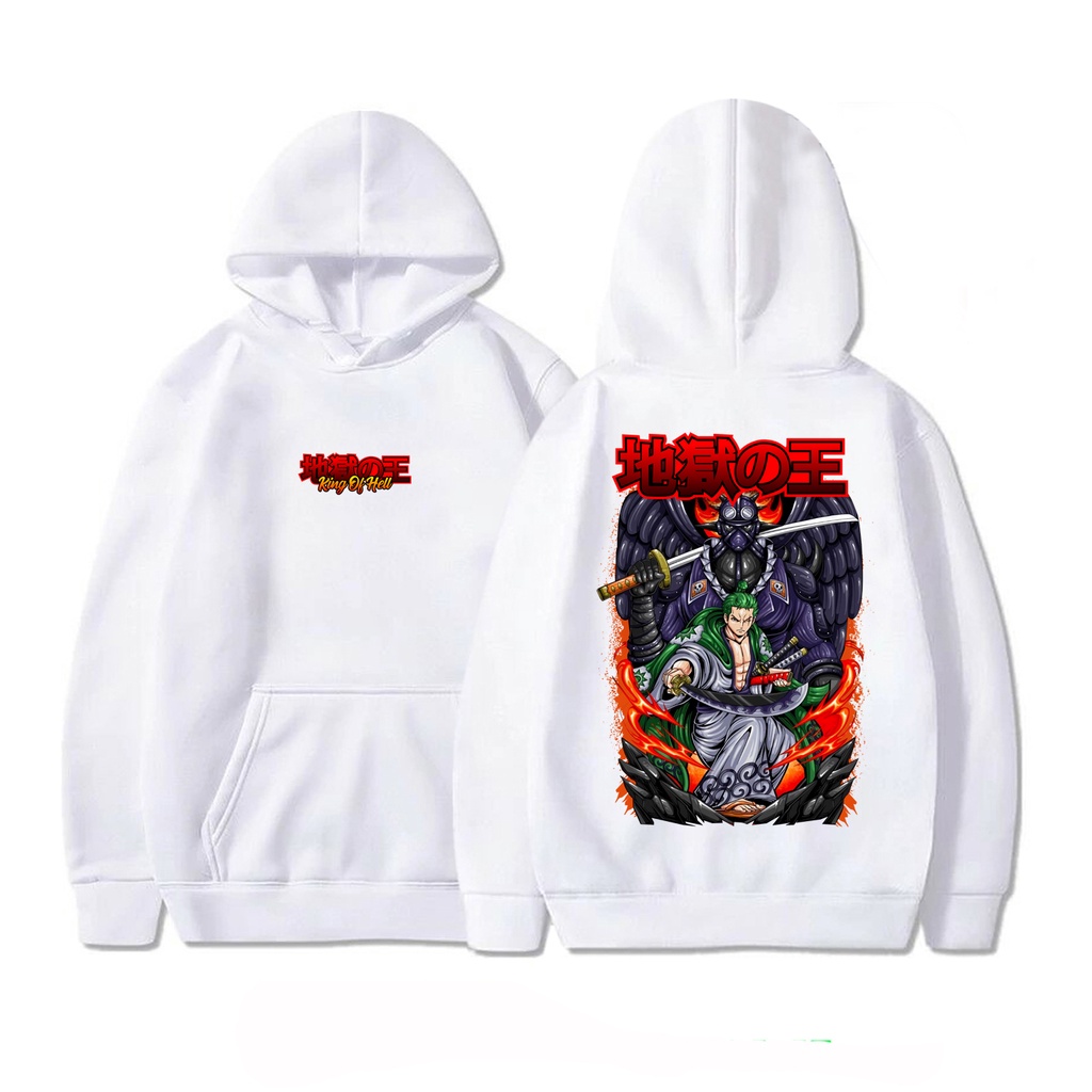 Hoodie King Of Hell Roronoa Zoro One Piece Hoodie Naruto Kisame Hoshigaki Minato Otsutsuki Isshiki Hoodie Ryoman Sukuna Jujutsu Kaisen Sukuna Shaman King Team Akatsuki Hoodie Anime Manga SIGN CLOTH