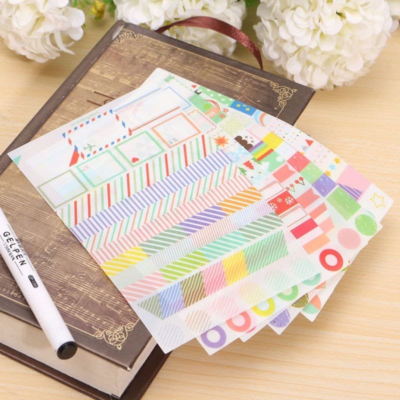 Diary Book Decor Stickers (6pcs)