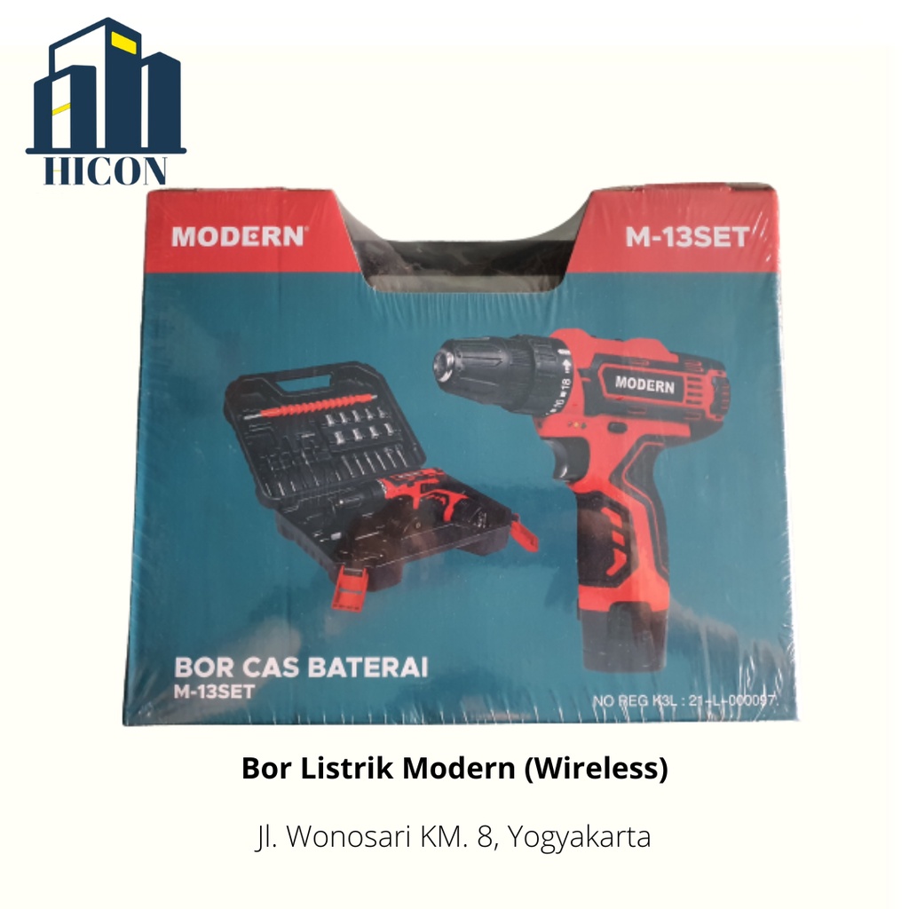 Bor Listrik Modern M-13Set Cordless