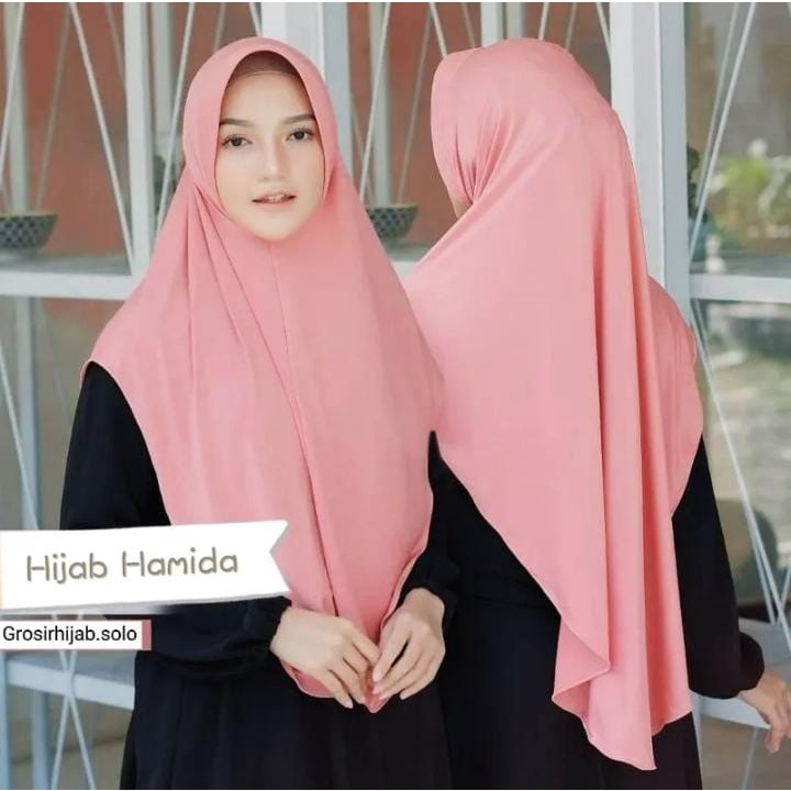 (KJI) HIJAB HAMIDA PINGUIN SIMPEL PED ANTEM INSTAN JERSEY