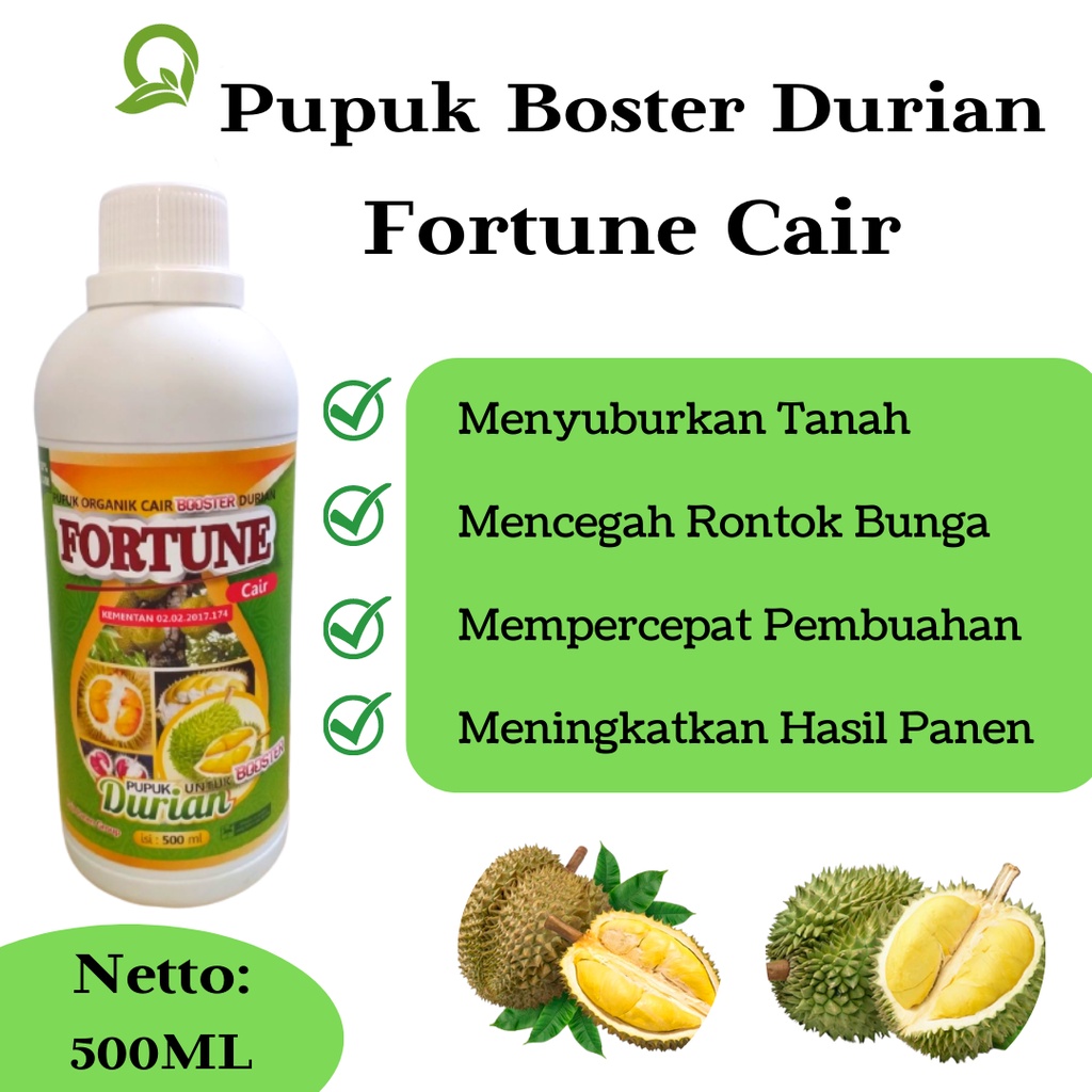 PUPUK CAIR UNTUK DURIAN 500 Gram, Pupuk Cair Organik Untuk Durian, Pupuk Durian Anti Rontok