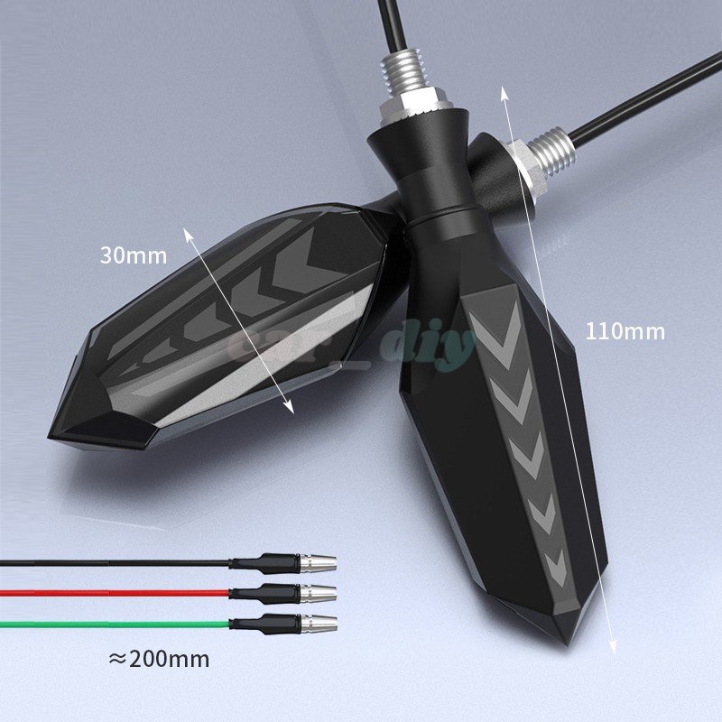 2 Pcs Lampu Sein Belakang Motor LED Warna Amber Untuk Kawasaki Z750R Z750S Z800 E version ER6n Z800 Z1000