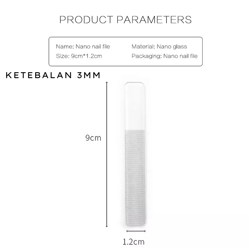 [IZUNA] PENGIKIR DAN PENGKILAP KUKU NANO GLASS / KIKIR KUKU MANICURE / NANO GLASS NAIL FILE PEDICURE MANICURE KECANTIKAN KUKU