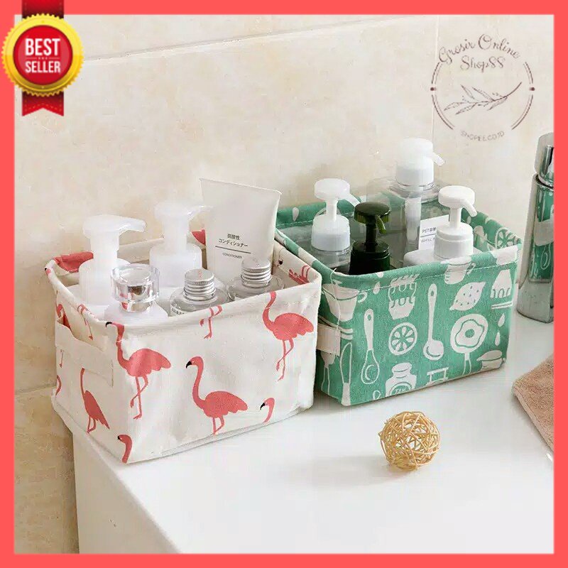 [GOS] - C201-Kotak Box Keranjang Penyimpanan Serbaguna - Box Motif Multifungsi Organizer Basket