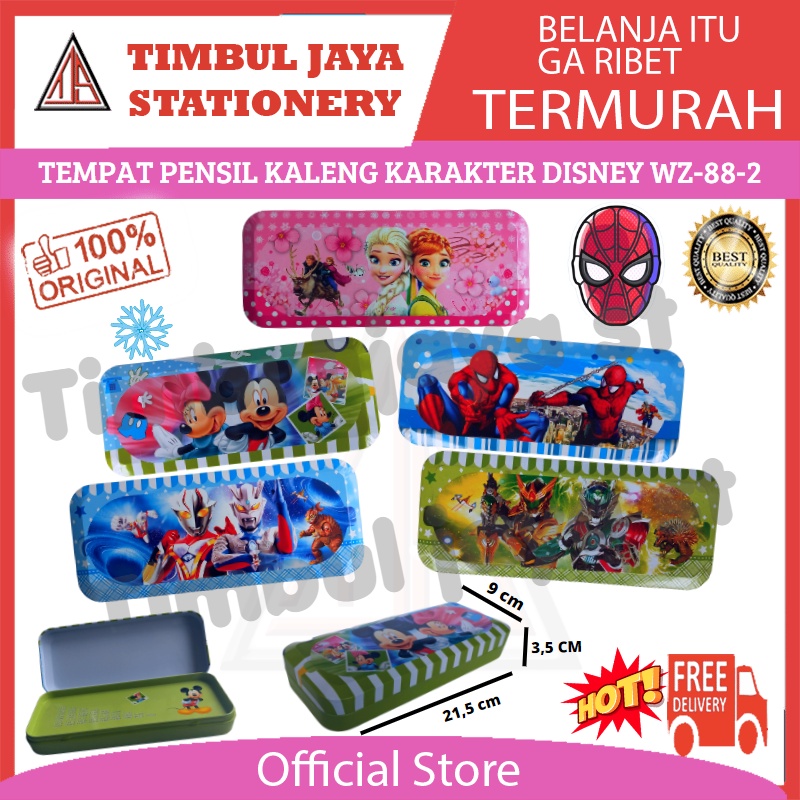 

TJS Tempat pensil aesthetic Tempat pensil anak perempuan kaleng kotak pensil murah anak laki laki terbaru pencil case aesthetic karakter Frozen Mickey Spiderman Transformer 88-2