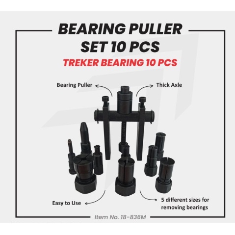 GRIP-ON BEARING PULLER SET 10PCS TREKER CABUT BEARING 10 PCS