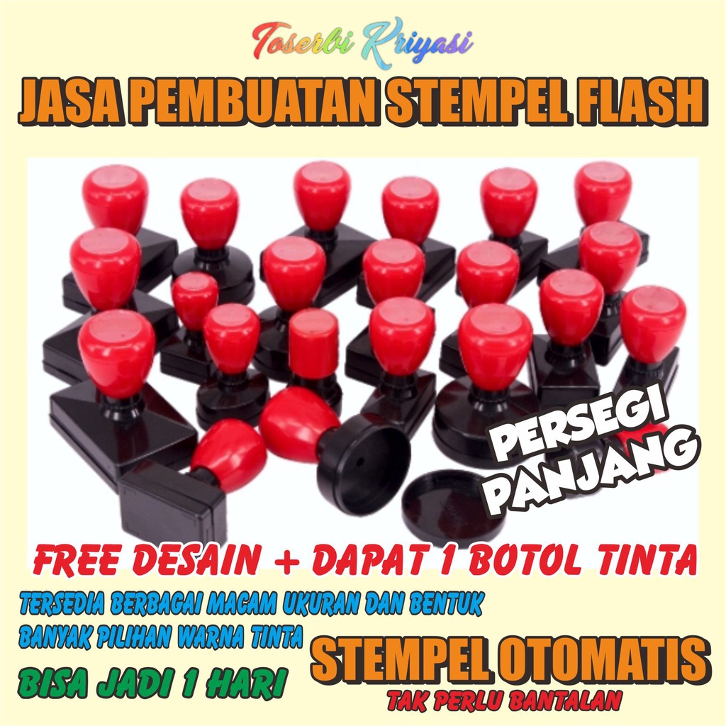 

Cetak Stempel Flash / Stempel Perusahaan / Stempel Toko / Stempel Otomatis / Stempel Custom -- Free / Gratis Desain + 1 Botol Tinta | PERSEGI PANJANG 3