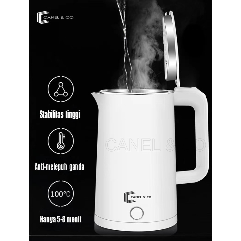 CANEL &amp; CO Teko Listrik Otomatis 650 Watt 2 Liter / Pemanas Air Electric Kettle Boiling Water 2 Liter