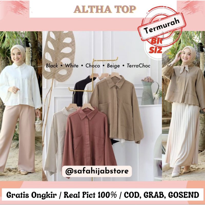 ALTHA TOP / KEMEJA / BLOUSE / ATASAN KERJA / JUMBO