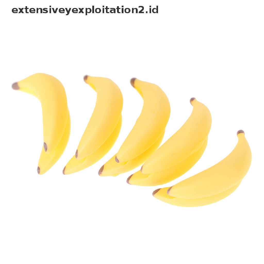 10pcs / Set Mainan Miniatur Pisang Skala 1: 12 Untuk Aksesoris Rumah Boneka