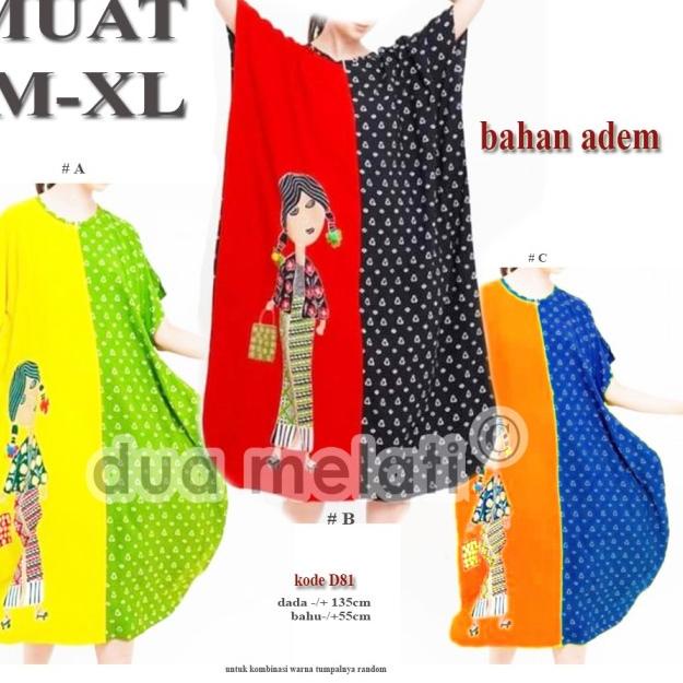 Baju Tidur Daster Batik Jumbo Big Size Rayon XXXL D33D34D35D36D37