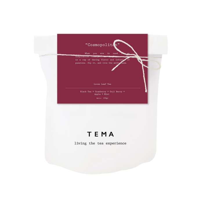 

TEMA TEA LARGE POUCH - COSMOPOLITAN / BLACK BERRIES TEA - 100GR