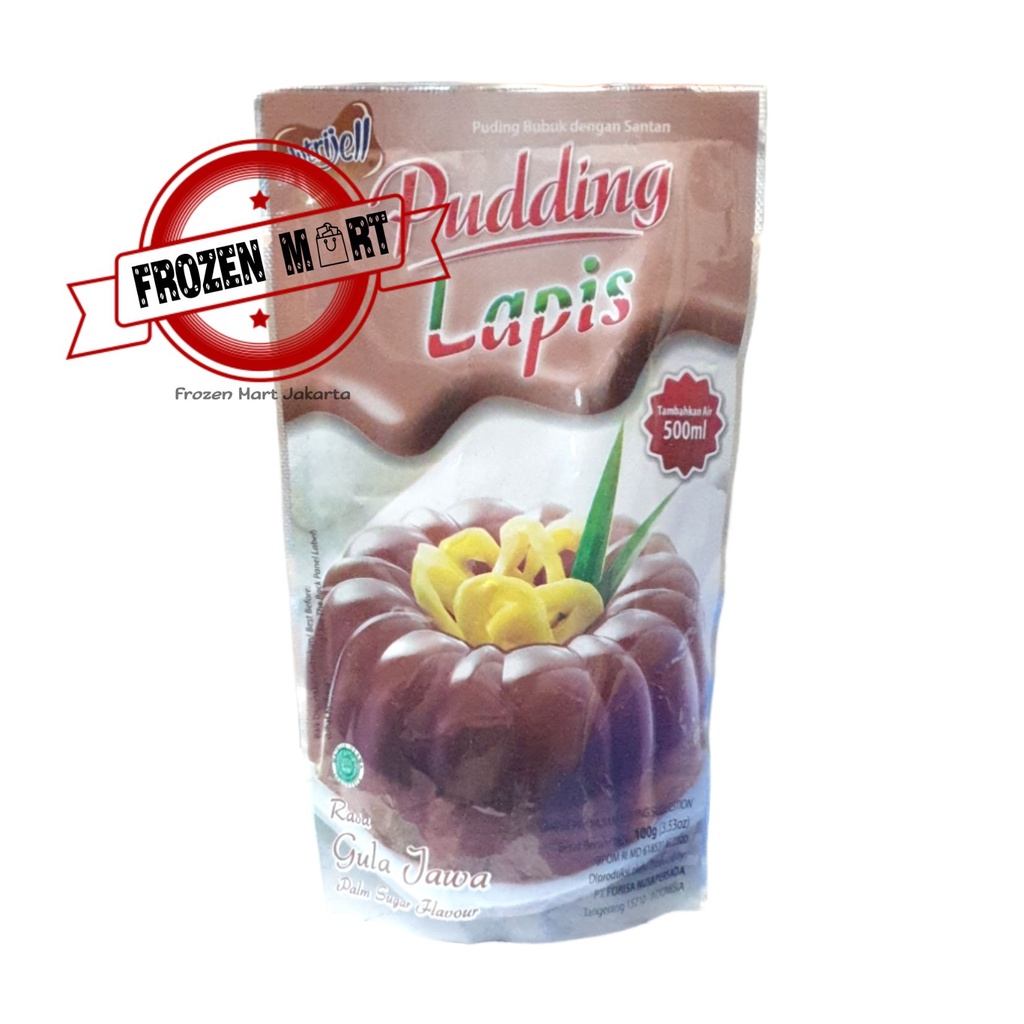 NUTRIJELL Pudding Lapis Rasa Gula Jawa / Puding Gula Jawa 100 Gr