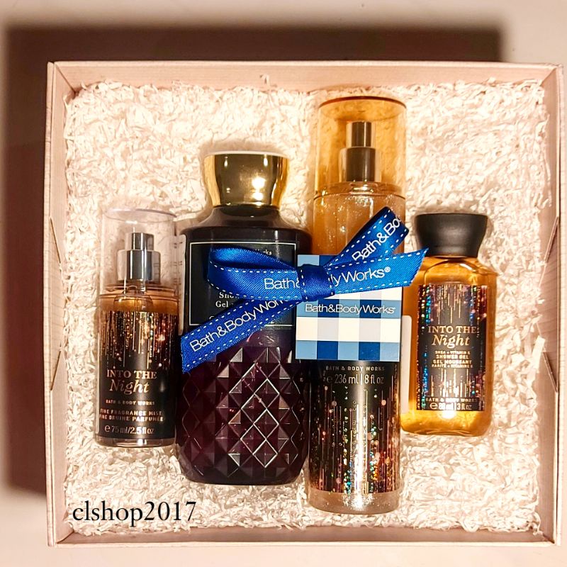 BBW INTO THE NIGHT TRAVELSIZE GIFT SET PAKET BATH &amp; BODY WORKS ITN