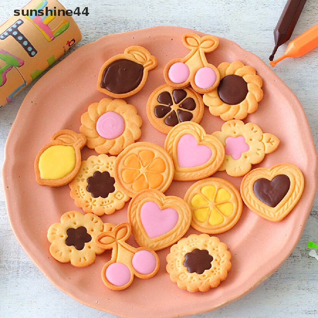 Sunshine Valene 's Day Set Cetakan Kue / Biskuit / Sandwich 3D Timbul