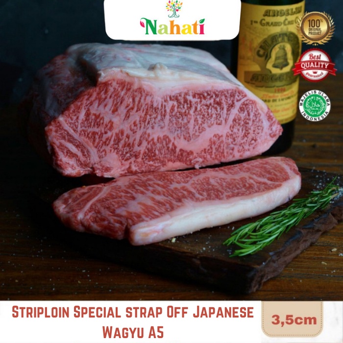 

Striploin Special Strap Off Japanese Wagyu A5 Import 3,5cm -+ 400gr