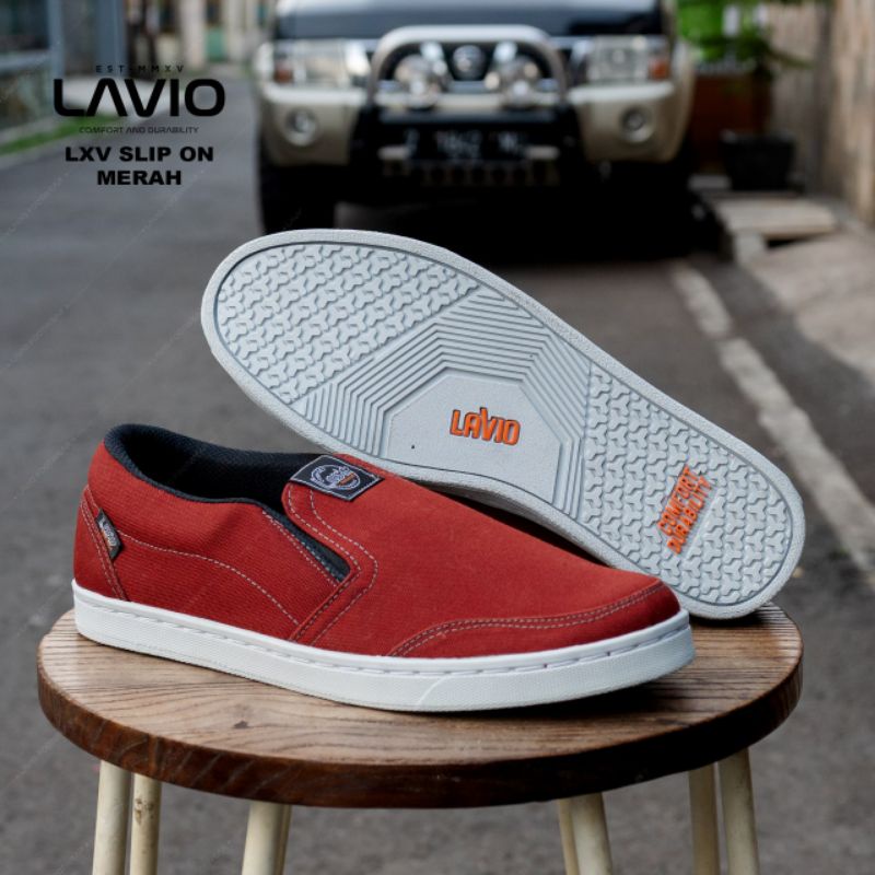 Sepatu Pria Casual Slip On Santai Kerja Jalan Jalan Lavio LXV Slop Original High Premium Quality