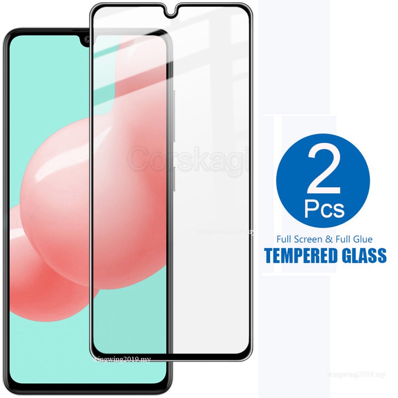 2pcs Tempered Glass Pelindung Layar Samsung M11 M21 M31 A51 A71 A11 A21S A31 A41 2020