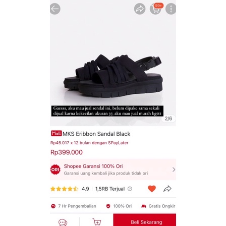 MKS Eribbon Sandal Black