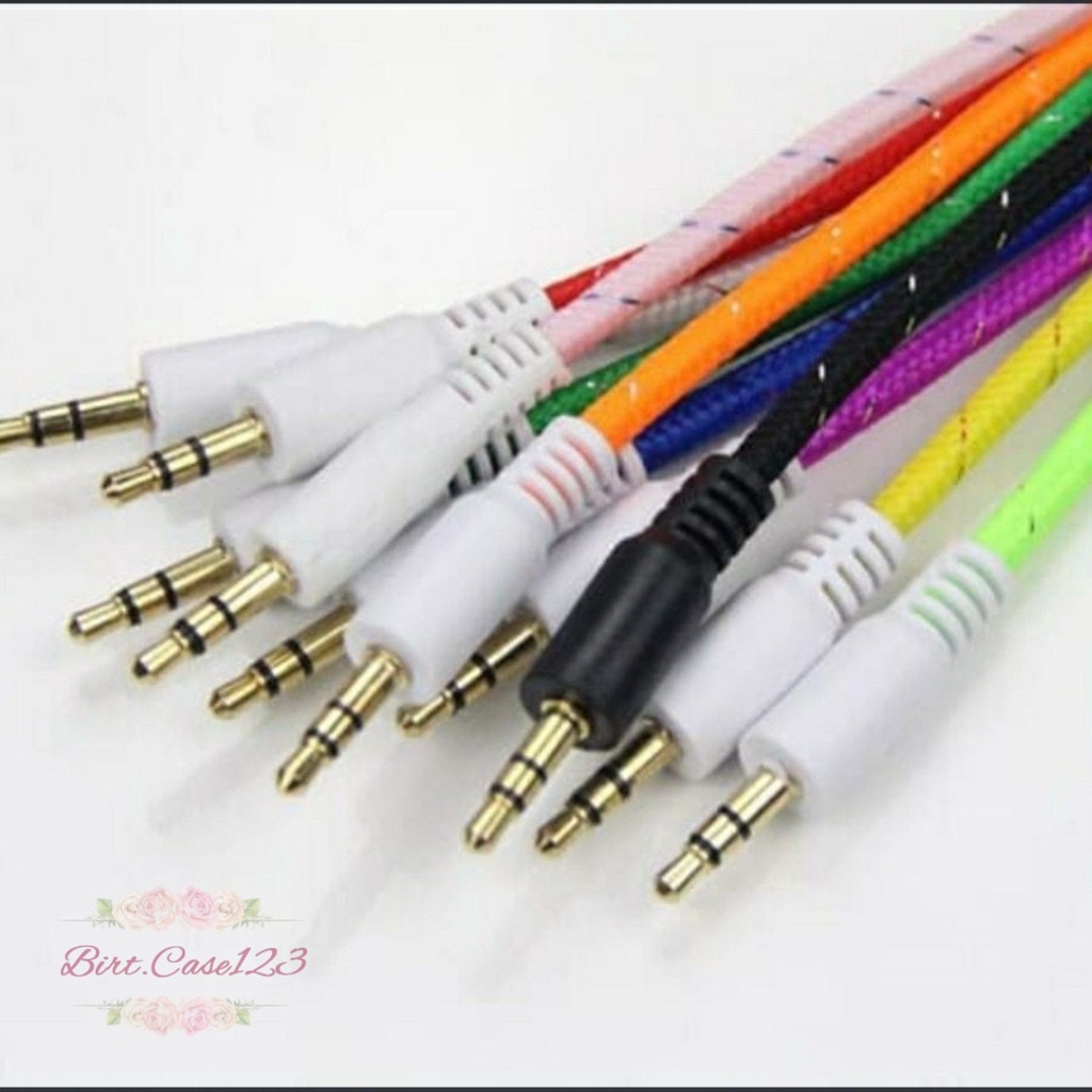 macaron kabel AUX 1 KE 1 - macaron kabel JACK AUDIO 3.5mm  KE Jack audio 3.5mm MODEL TALI SEPATU BC6715