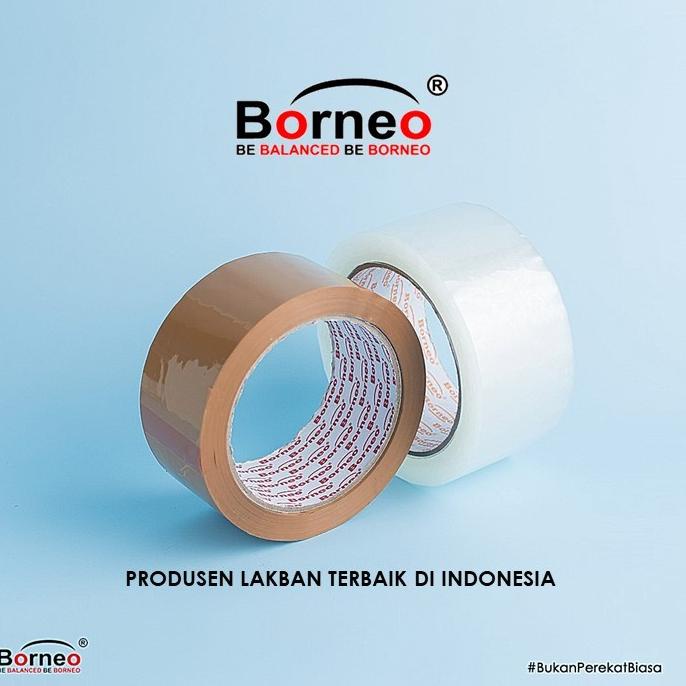 

➻ Borneo OPP Lakban Bening / Coklat 48 mm x 90 Yard ㊦