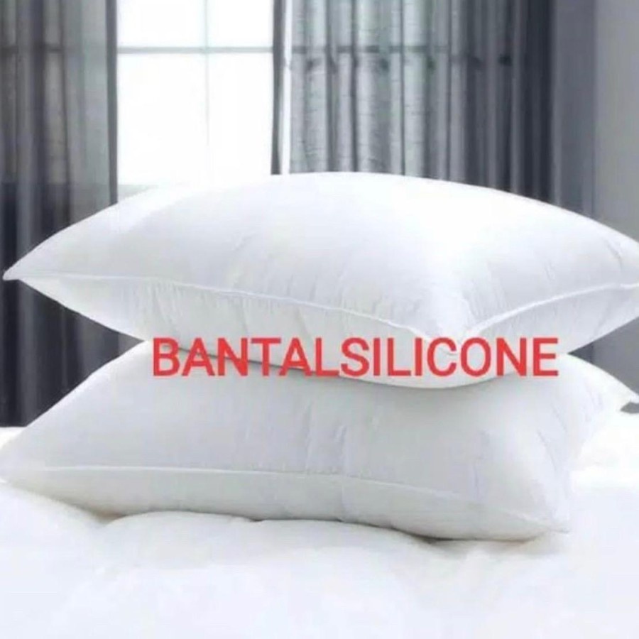 Paket isi 2pcs 1 Bantal &amp; 1 Guling CHAMPILL Silikon 100% Bantal Hotel