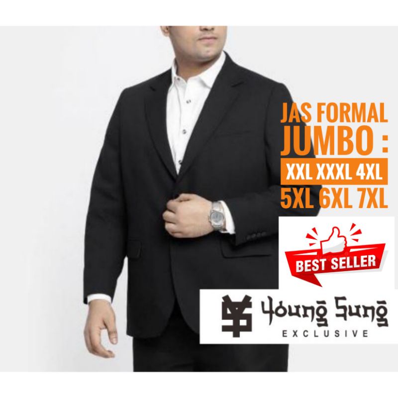 Jual JAS PRIA JUMBO TEBAL JAS FORMAL PRIA HITAM BIG SIZE JAS XXL XXXL 4XL 5XL 6XL 7XL JAS RESMI