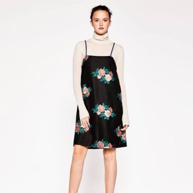 zara embroidery dress preloved