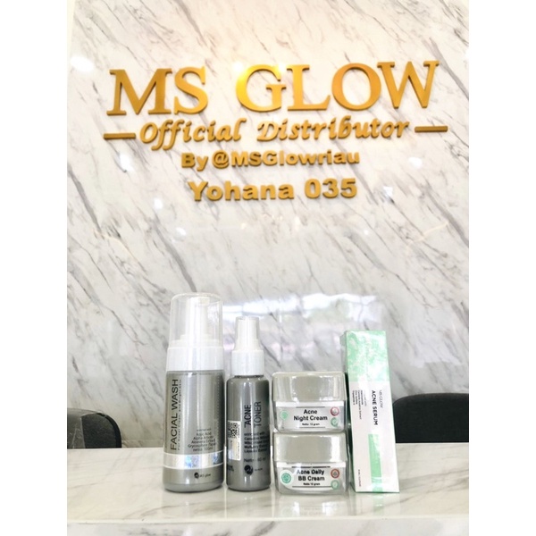 PAKET ACNE + SERUM ACNE TERAMPUH MSGLOW MURAH