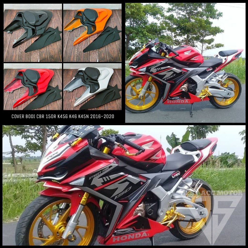 PAKET BODY DAN SINGEL SEAT CBR 150R K45G K46 K45N MODEL CBR 250RR COVER BODI BELAKANG CBR 150R FACEL