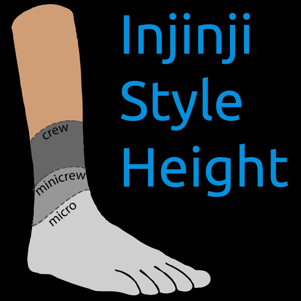 Injinji Performance Run Original Weight Micro Socks Size S -  Sport White