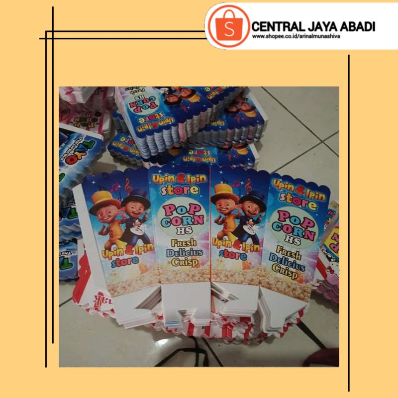 

1000 LEMBAR KERTAS POPCORN 12 × 6 BAHAN IVORY PUTIH HIGH QUALITY DUS POP CORN BOX POPCORN KOTAK POPCORN KEMASAN POP CORN PRODUK TERBARU KUALITAS TERBAIK | CENTRAL JAYA ABADI 5788