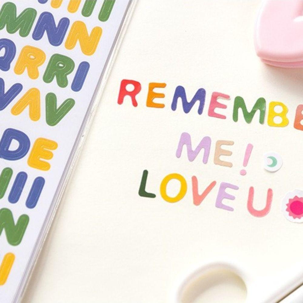 LANFY Stiker Angka Alfabet DIY Adhensive Scrapbooking Foto Stationery Albums Sealing Stickers