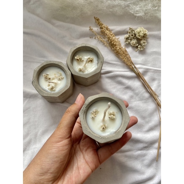 Scanted candle lilin aroma terapi candle aesthetic Organik 100% from vegatable Lilin hias dekorasi