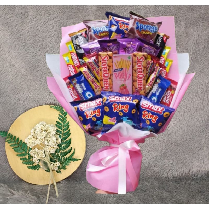 

buket pink coklat