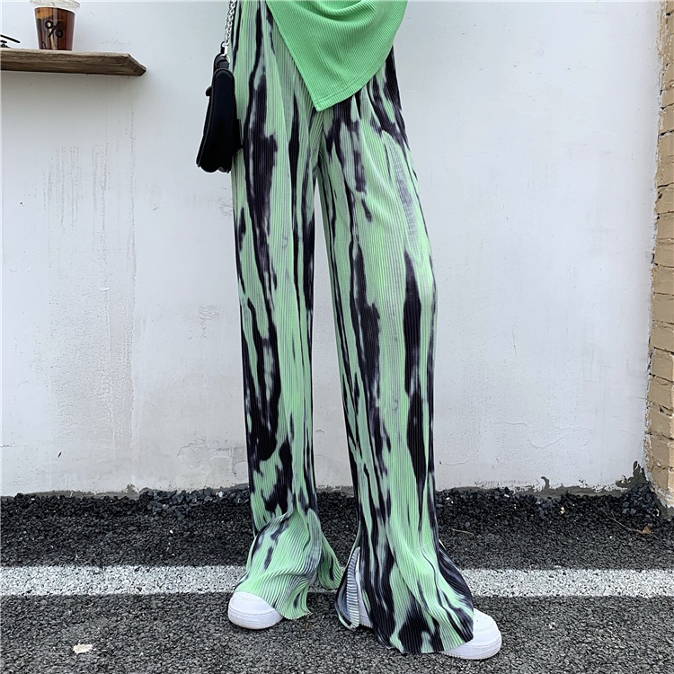 【Blossom】Fashion Tie-dye Highwaist Long Pants  2195