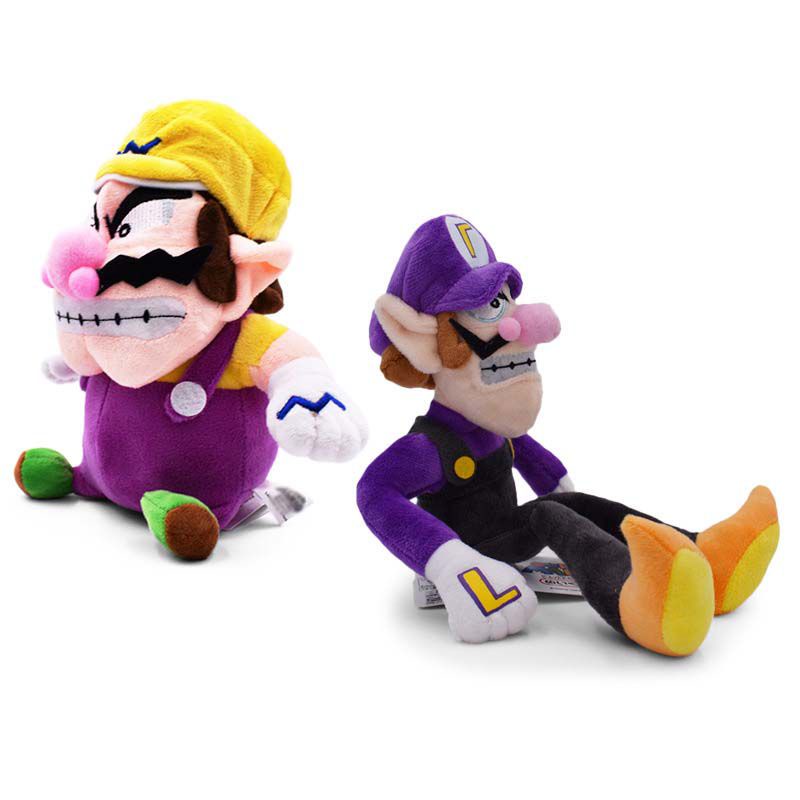 Mario Super Bros Boneka Plush Wario Waluigi Boneka Mainan Hadiah Game Anime Kartun