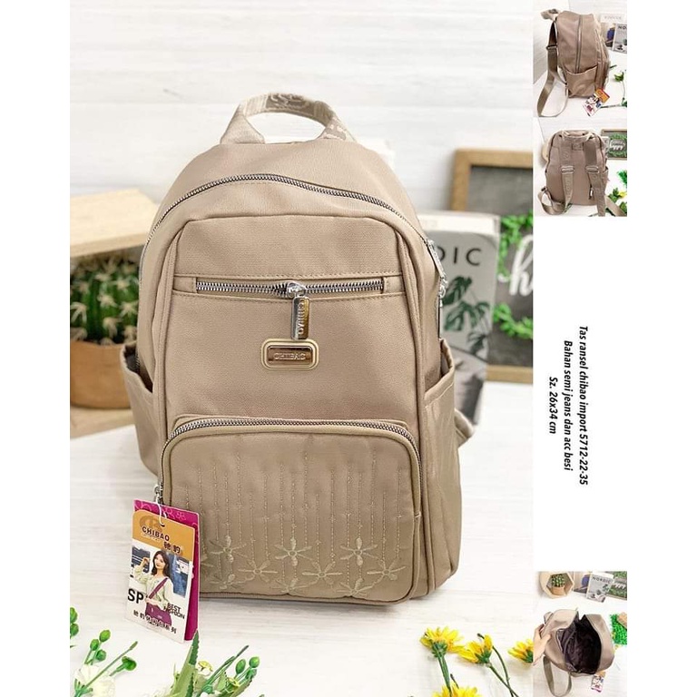 Tas Ransel Chibao 5712-22 Bahan Kanvas size 36x27x15 cm. Tas Wanita Tas Ransel Wanita Import Tas Chibao Ransel Import BEST SELLER TERBARU BISA BAYAR DITEMPAT.!!!!